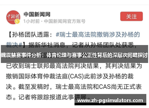 魏震禁赛事件分析：体育伦理与赛事公正性背后的深层次问题探讨